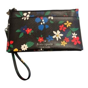 Kate Spade New York Staci Sailing Floral Double Zip Wristlet